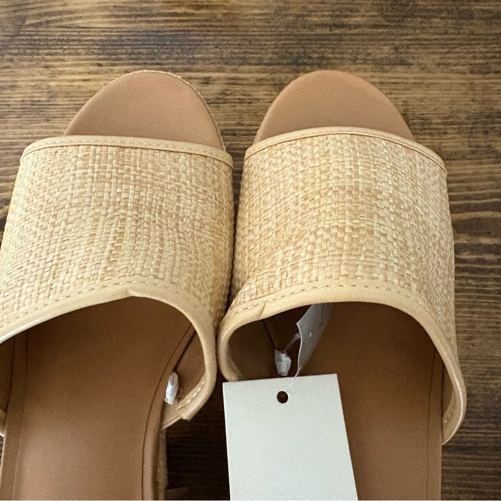 A New Day Ricky Tan Woven Platform Sandals Size‎ 11 - Picture 4 of 7